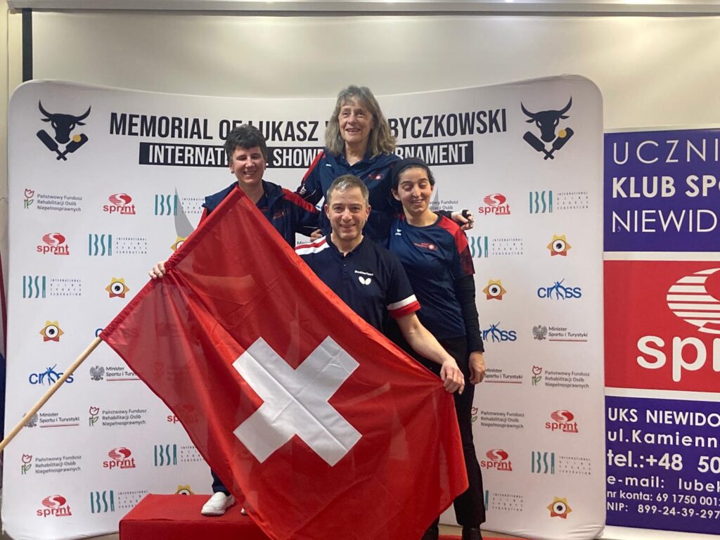 Das BSW-Podest in Warschau